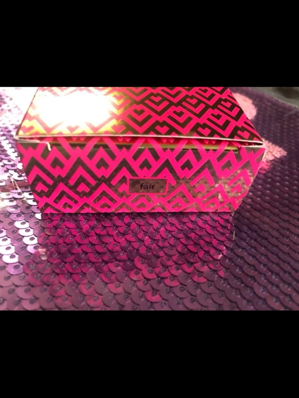 tarte Concealer Set with Purple Beauty Sponge and Pink Flamingo Sequin Pouch